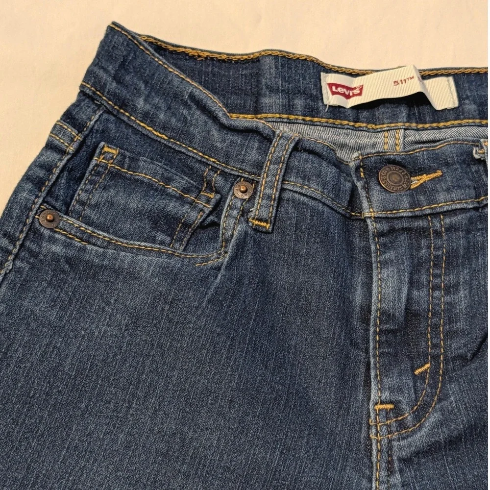 Levis 511 Slim Fit Dark Wash Denim Jeans W27 L27 Blue 5511-D3W 319
